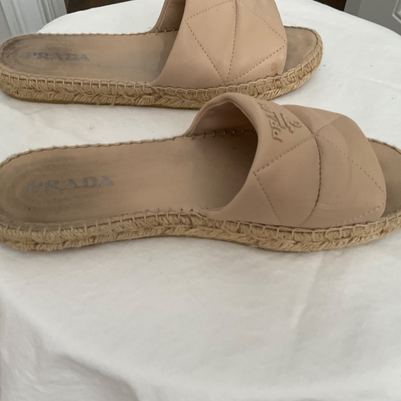 Prada quilted leather espadrilles slides size 41 - Picture 5 of 7